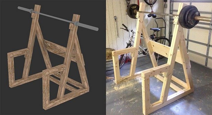 DIY Wooden Squat Rack