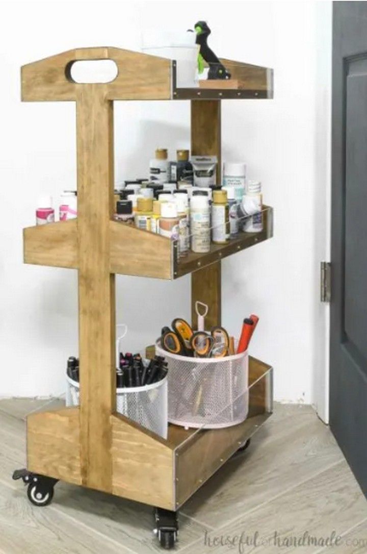 Easy Wood Rolling Cart Build Plan