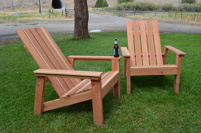 First Build Redwood Adirondack Chairs