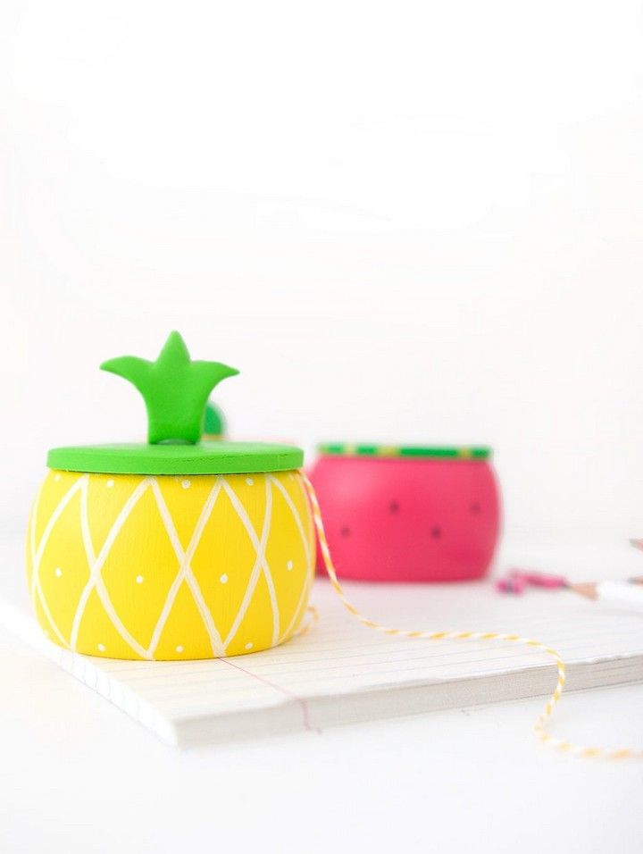 Fruity Wooden Bracelet Trinket Boxes