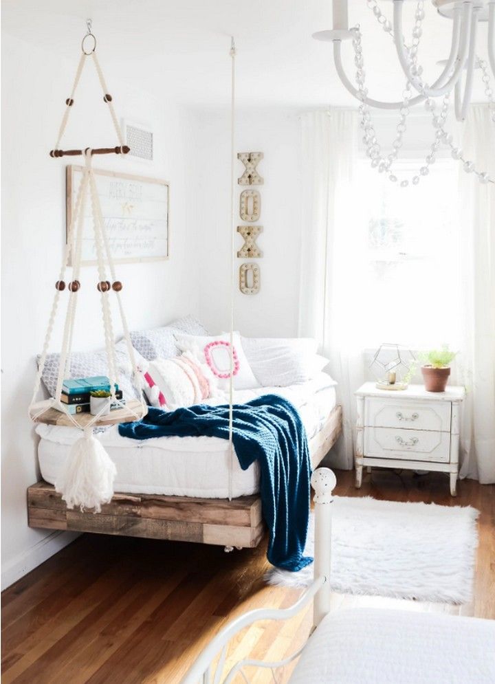 Girls Room Refresh With DIY Hanging Bed