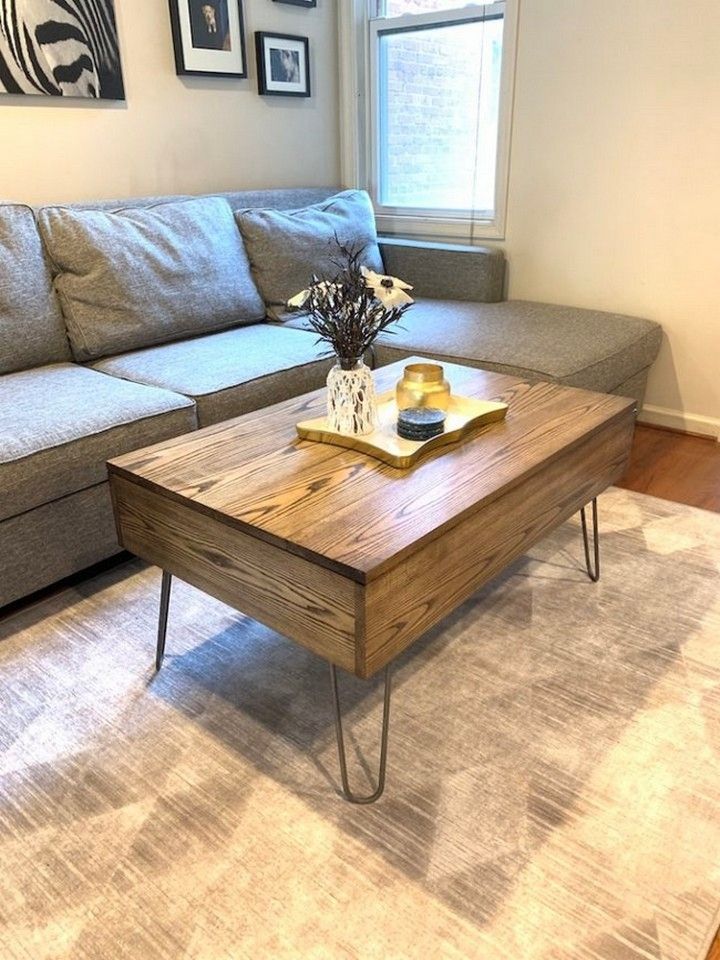 Hardwood Lift Top Coffee Table by Chisel & Fork