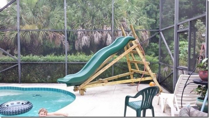Homemade Pool Slide