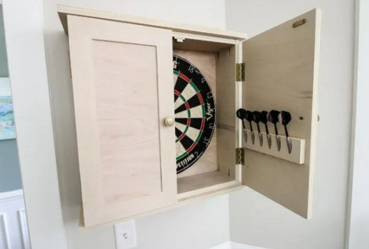 How To Build A DIY Dartboard Cabinet