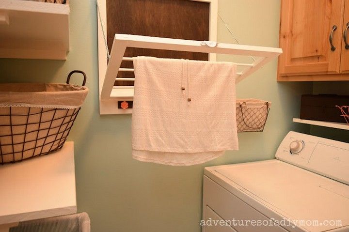 How To Build A Drying Rack Laundry Room Makeover