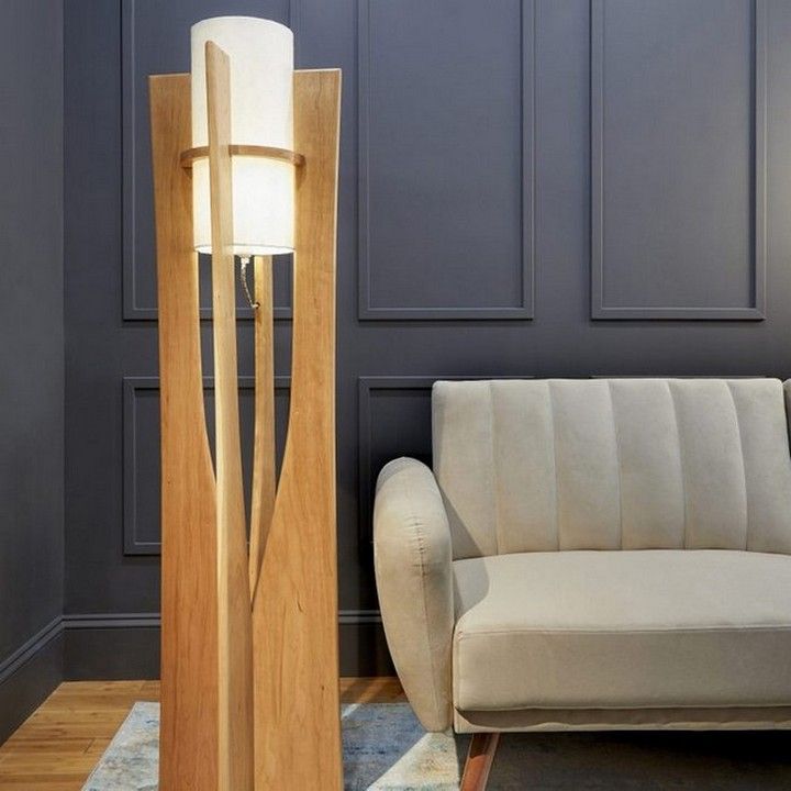 How To Build A Modern Wooden Floor Lamp