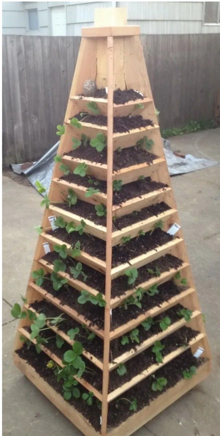 How To Build A Vertical Garden Pyramid Tower