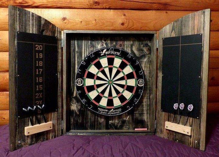 How To Make A Dartboard Cabinet Using Pallets