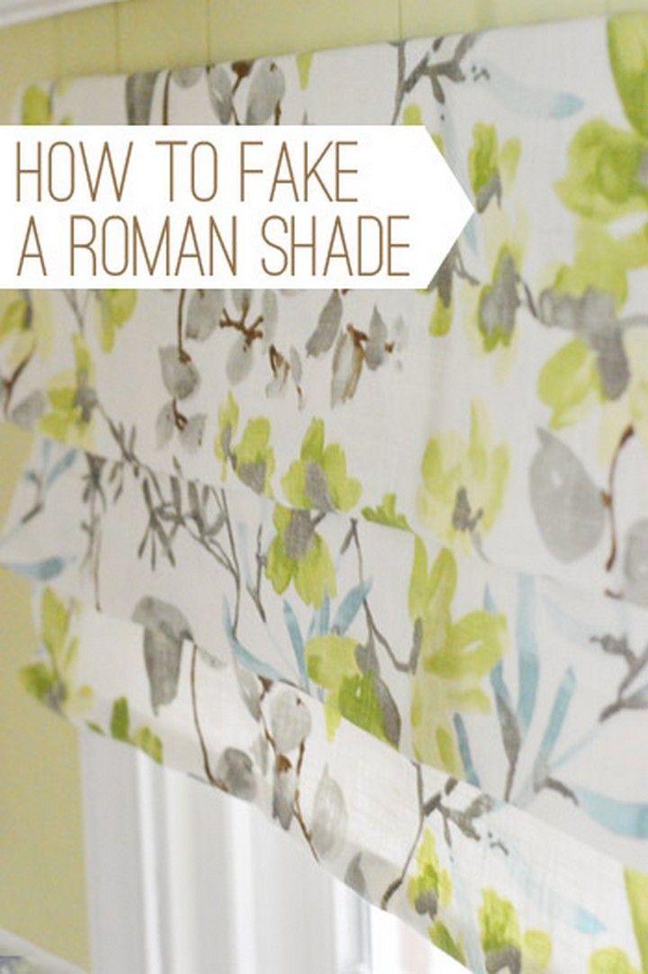 How To Make A Fake Roman Shade
