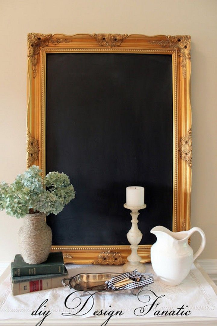 How To Make A Framed Chalkboard From A Mirror