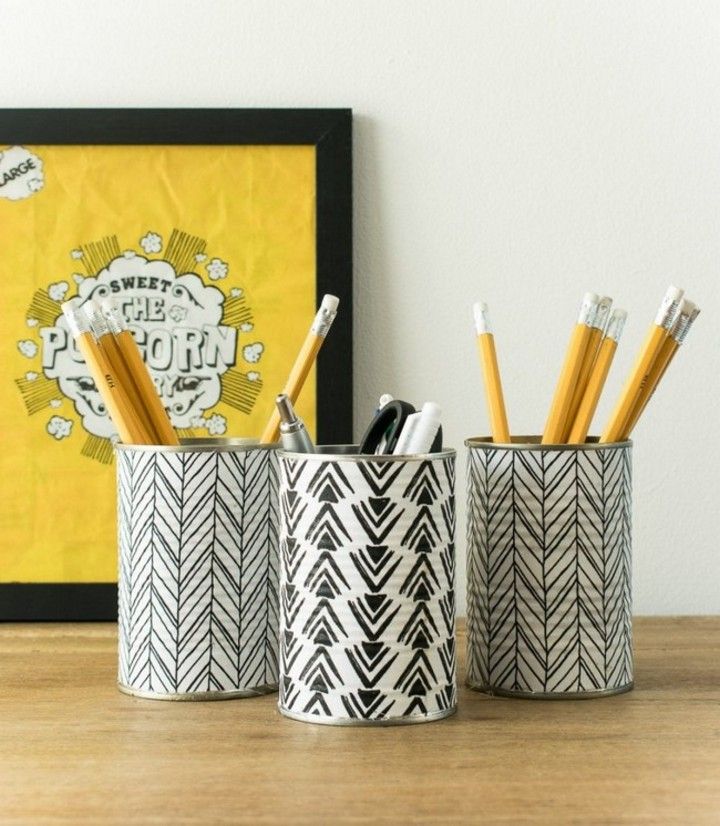 How To Make A Pencil Holder From Empty Tin Cans