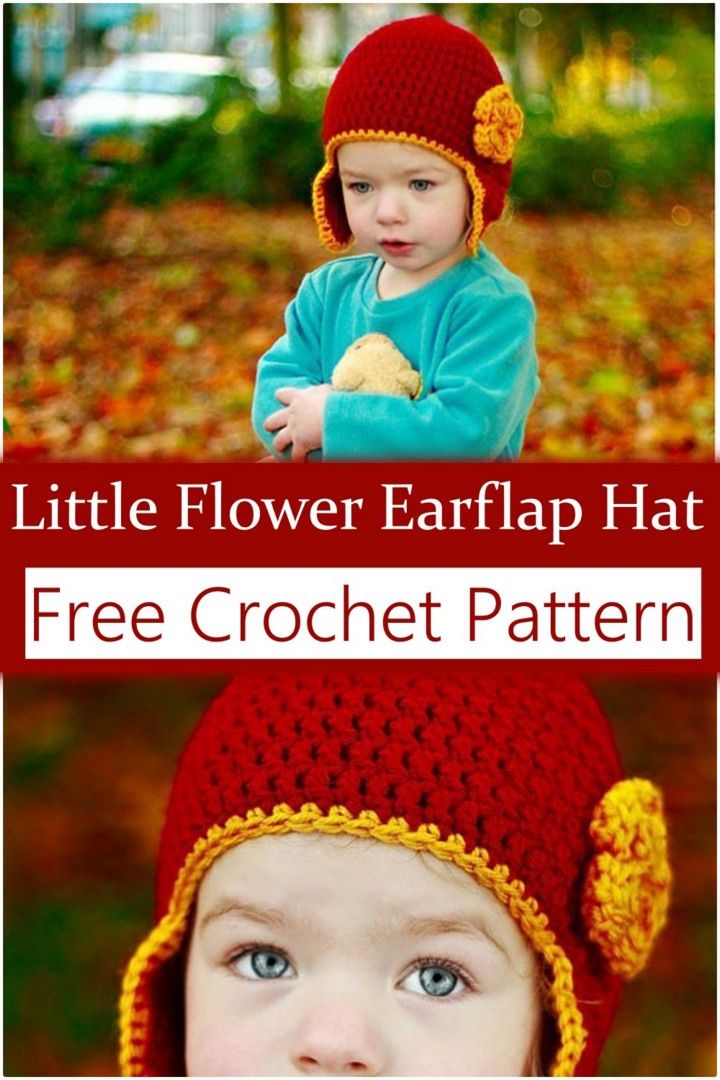 Little Flower Earflap Hat