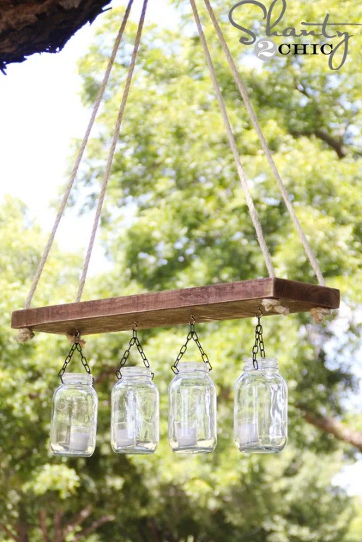 Make A Mason Jar Chandelier