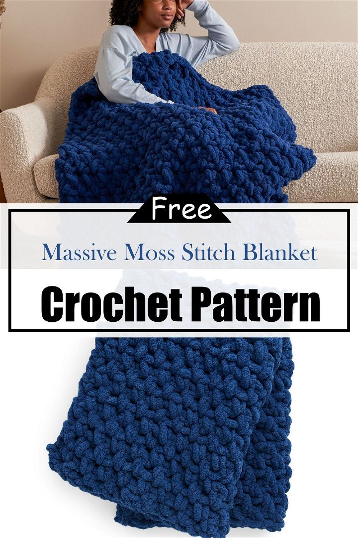 Massive Moss Stitch Blanket