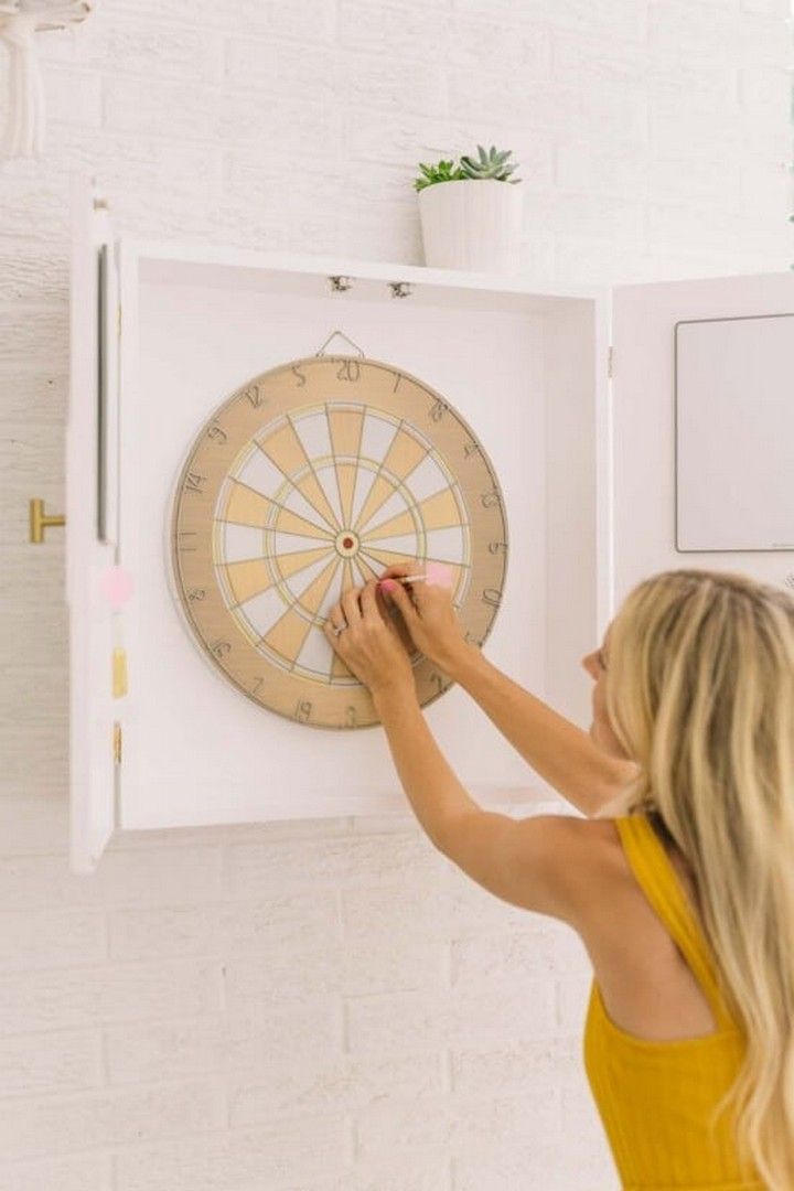 Modern Dartboard Cabinet DIY