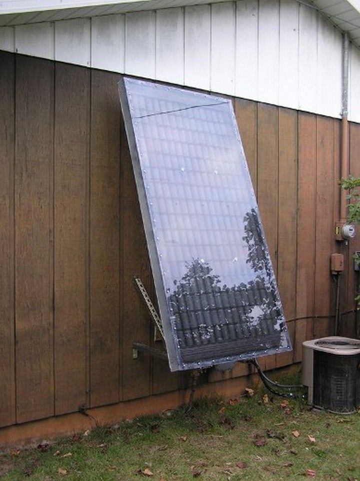 Pop Can Solar Air Heater Mounted On Wall