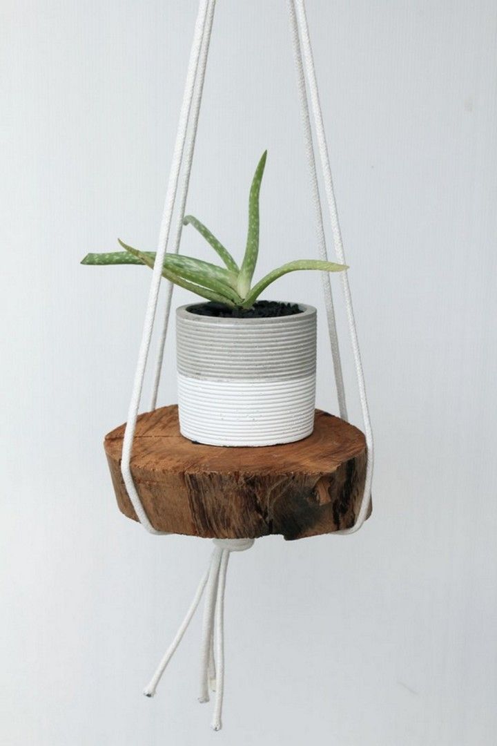 Quick DIY Rope Hanging Planter