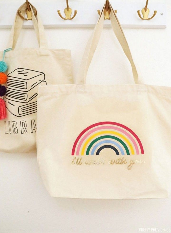Rainbow DIY Tote Bag Idea