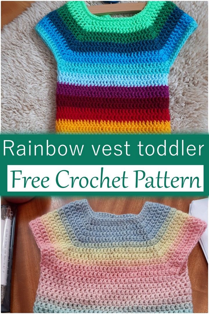 Rainbow vest toddler