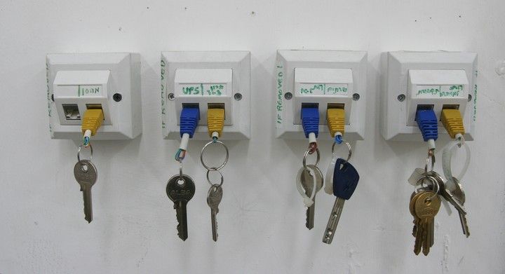 Rj-45 Key Chain And Rack