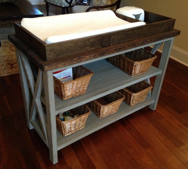 Rustic X DIY Changing Table