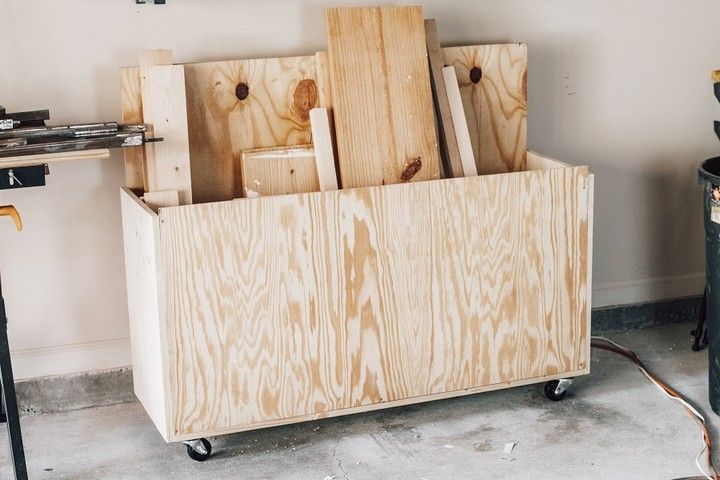 Scrap Wood Storage Cart