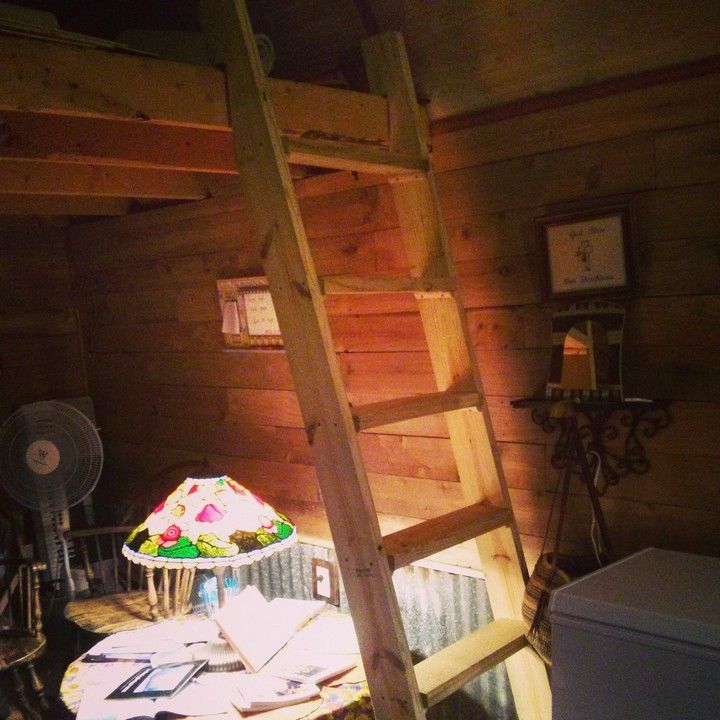 Simple Tiny House Loft Ladder