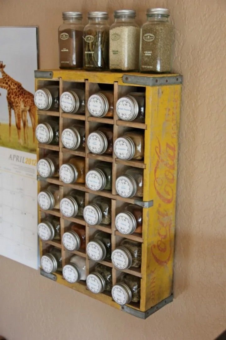Vintage Coca Cola Crate Spice Rack