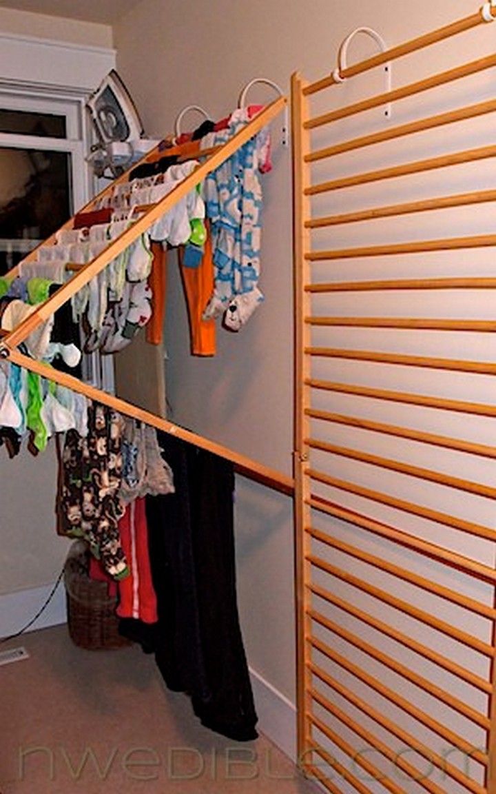 Wall Mounted Clothes Drying Rack