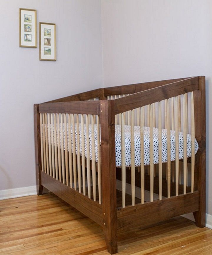 Walnut and Maple Crib