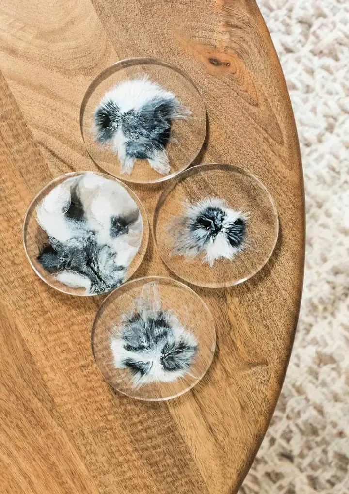 Alcohol Ink Epoxy Resin Coasters