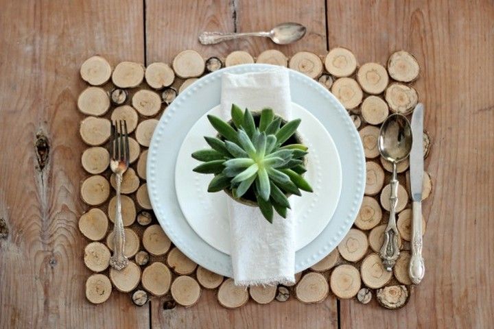 Birch Bark Slice Place Mat And A Winner