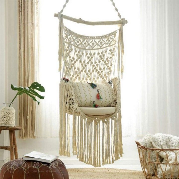 Boho Chic And Romantic DIY Macrame Hammock Chair