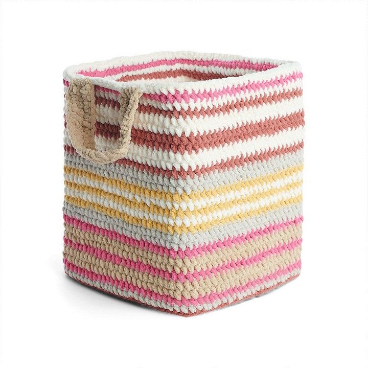 Boxy Striped Basket