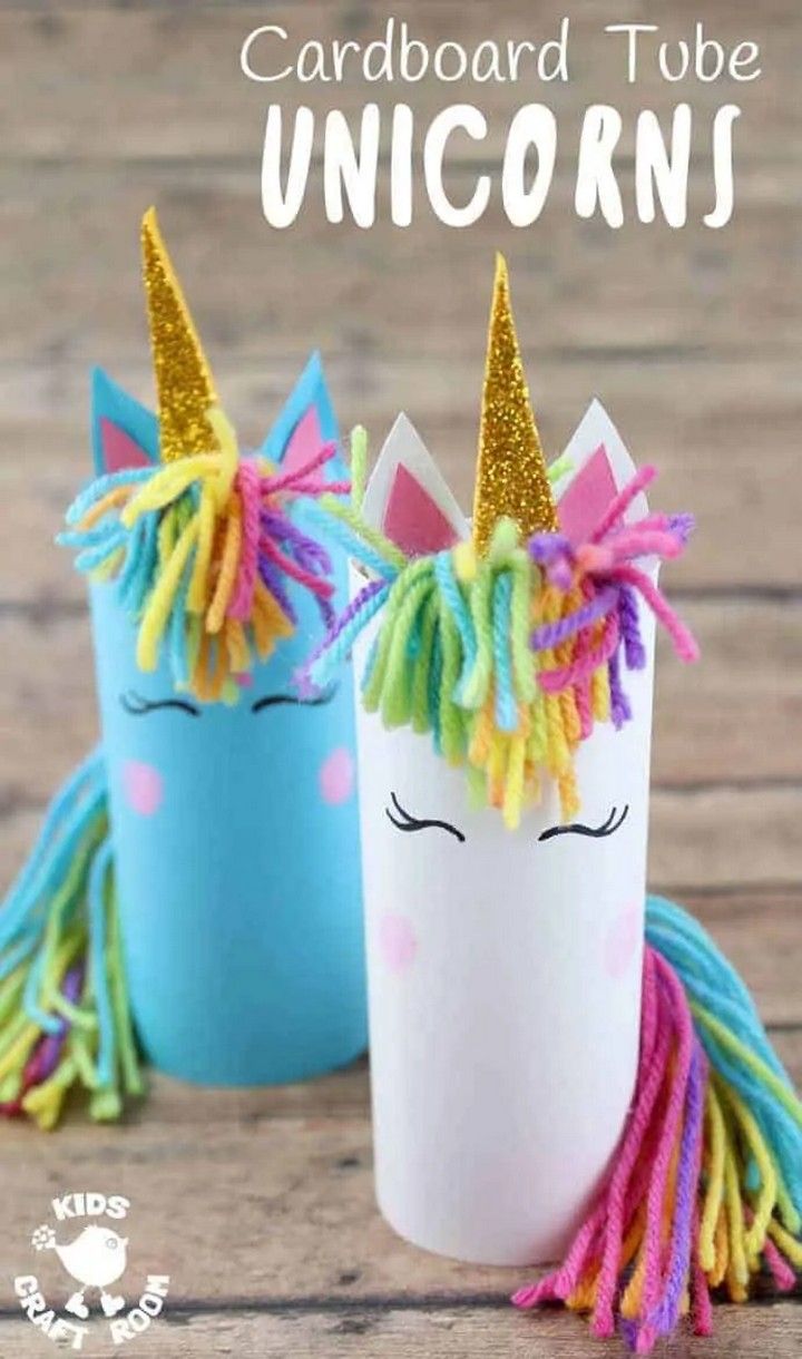 Cardboard Tube Unicorn Craft