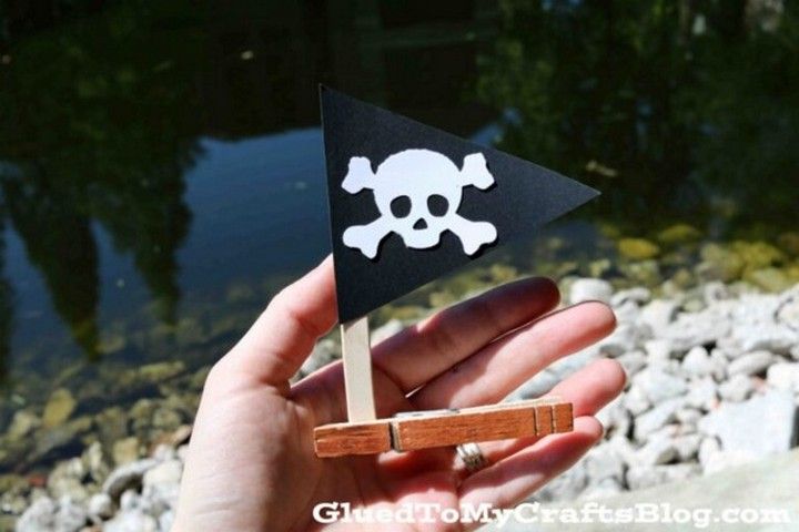Clothespin Pirate Ships