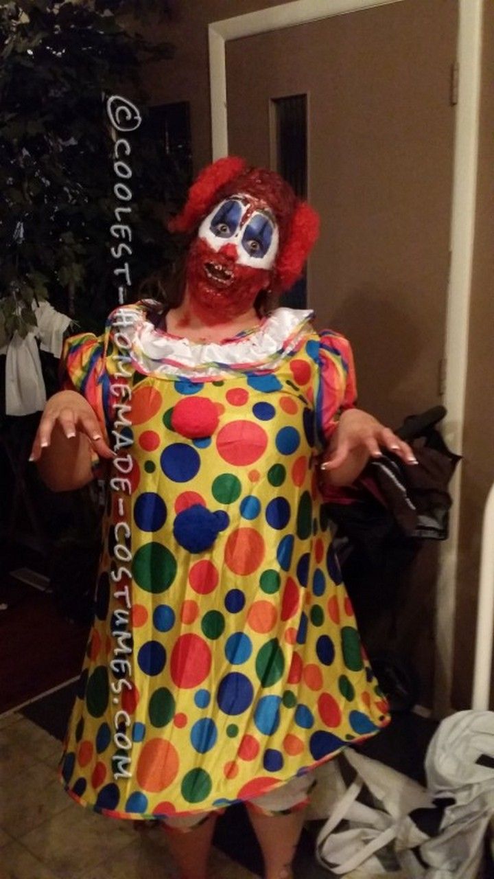 Creepy Homemade Clown Costume