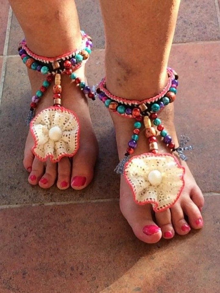 DIY Beach Barefoot Sandals