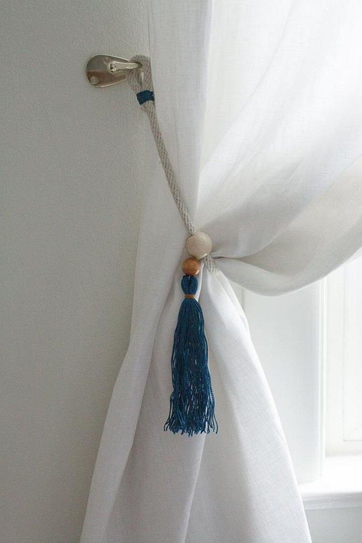 DIY Boho Curtain Tie Backs