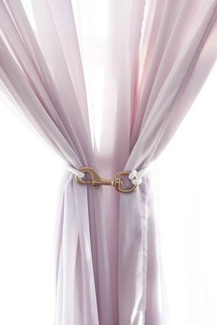 DIY Brass Curtain Tie Back