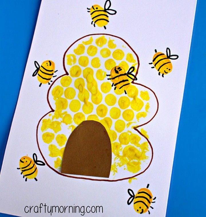 DIY Bubble Wrap Beehive Card
