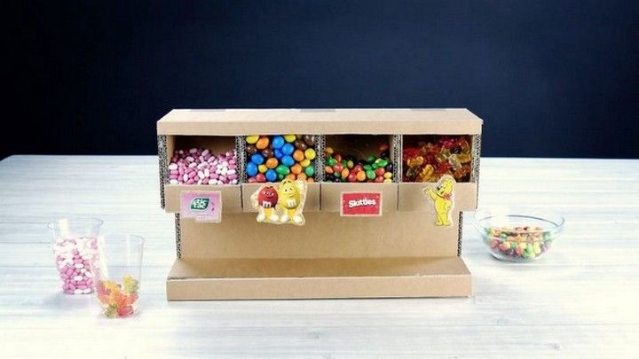 DIY Candy Dispenser From Cardboard