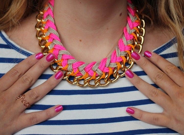 DIY Chevron Chain Necklace