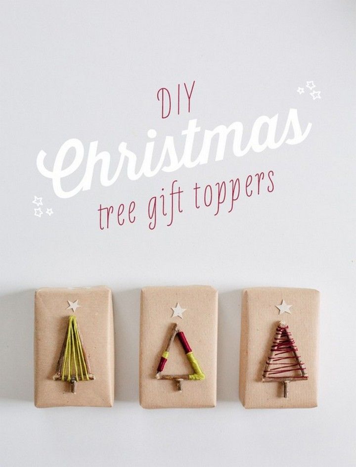 DIY Christmas Tree Gift Toppers