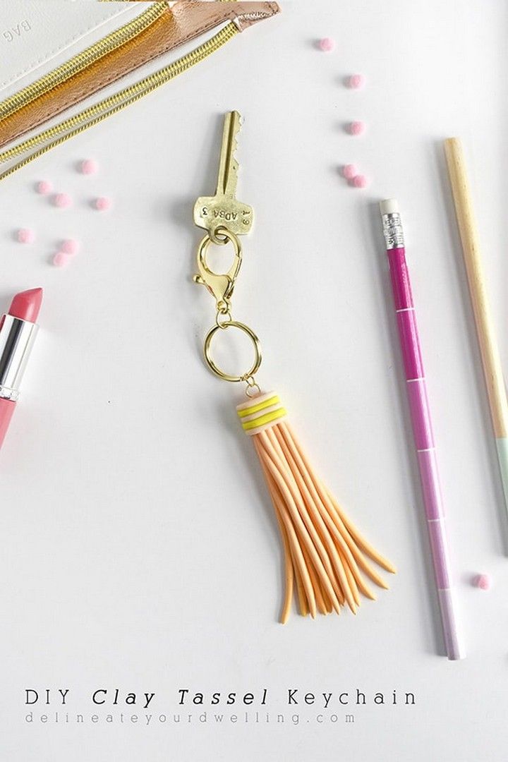 DIY Clay Tassel Keychain