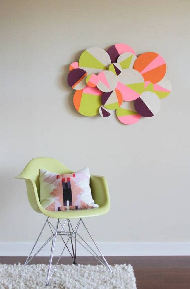 DIY Colorful 3d Geometric Wall Art