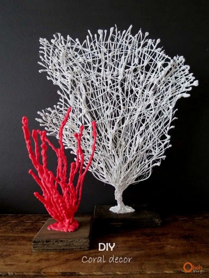 DIY Coral Using Hot Glue