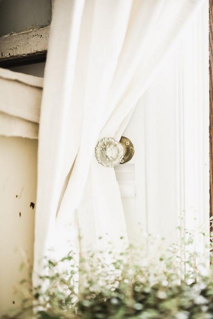 DIY Crystal Door Knob Curtain Tie Back