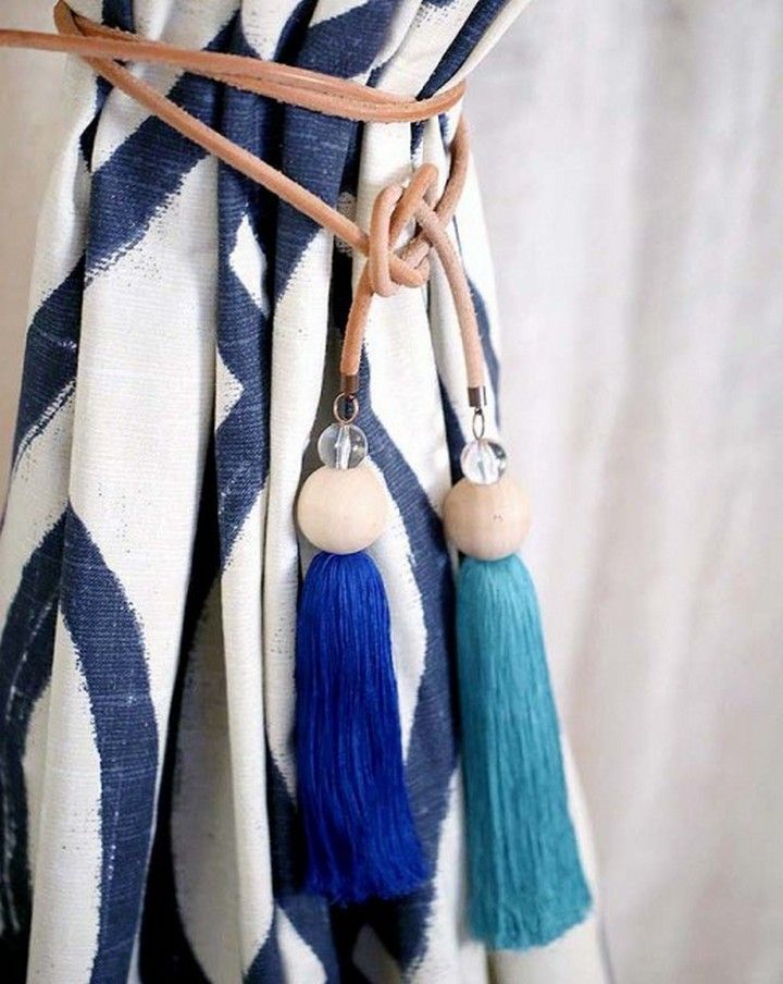 DIY Curtain Tie Back With Tassel