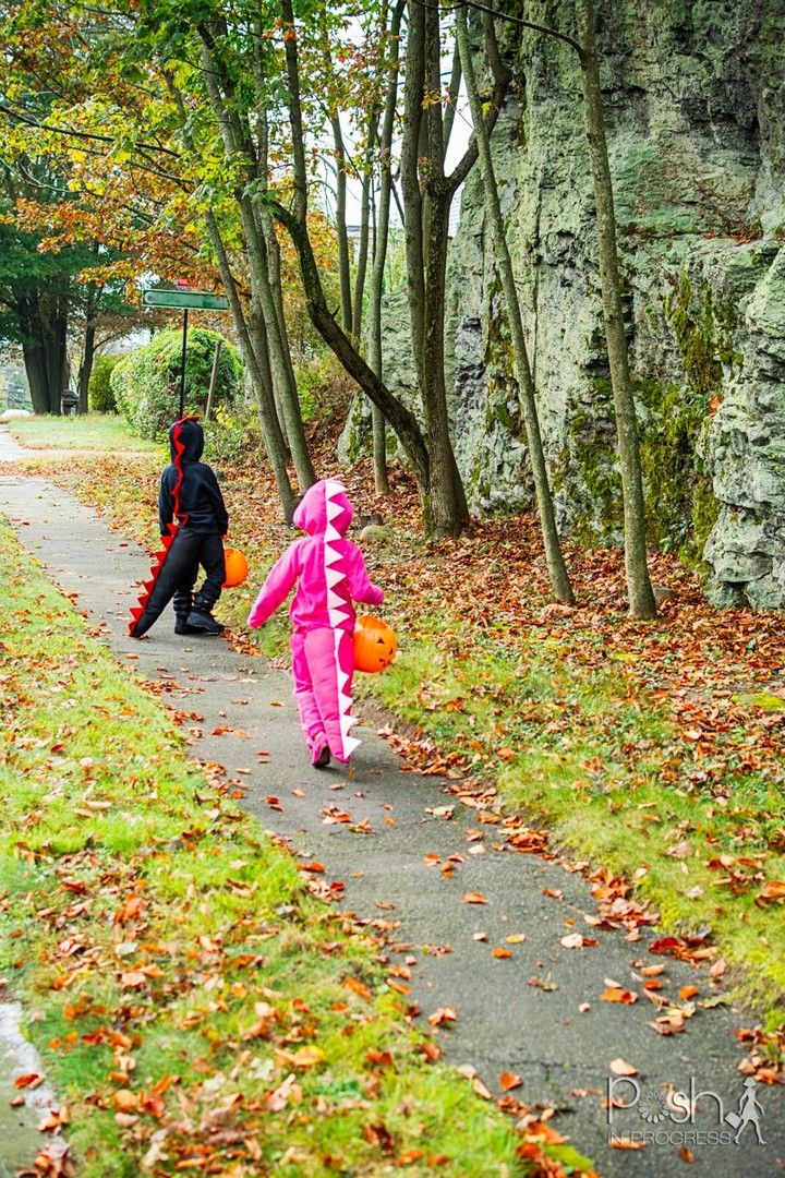 DIY Dinosaur Costume Out Of A Sweat Suit